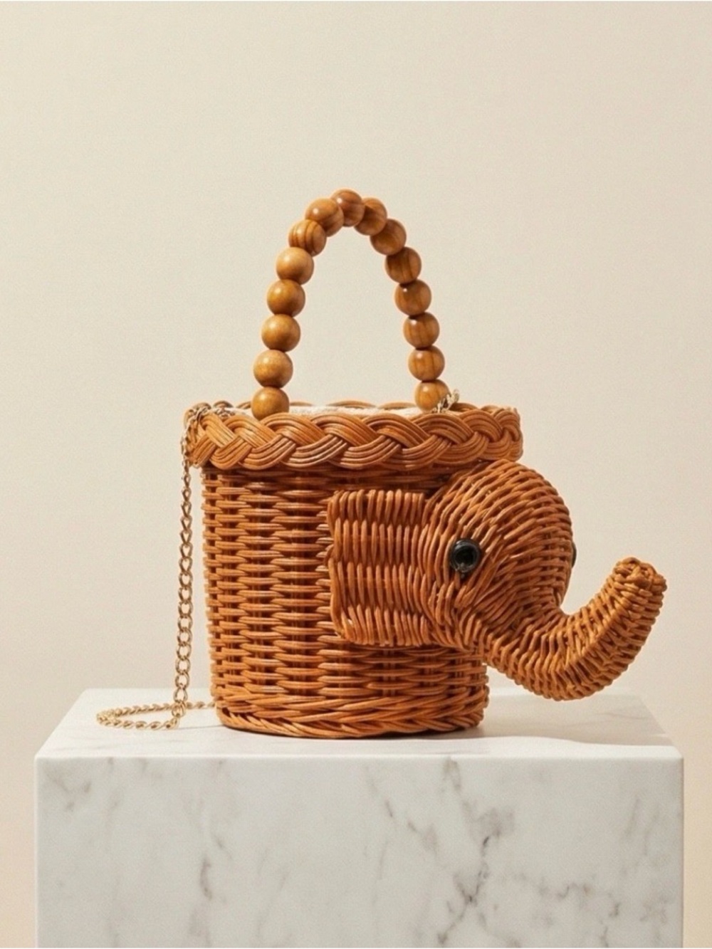 Tommy Bahama Elephant Wicker Rattan Crossbody Handbag Purse NWT